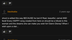  Comment from a porn website